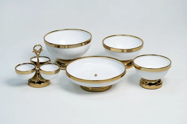 SOLGI Kaplamalı Demir 5 Parçalı İkram Seti